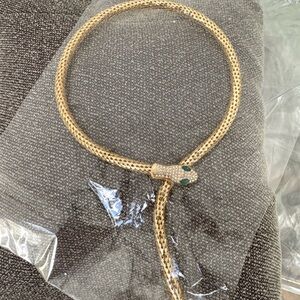 Elegant Gold Snake Necklace